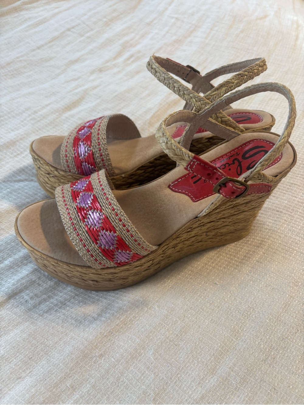 Sbicca Vintage Collection Espadrille Looking Boho Platform Sandals